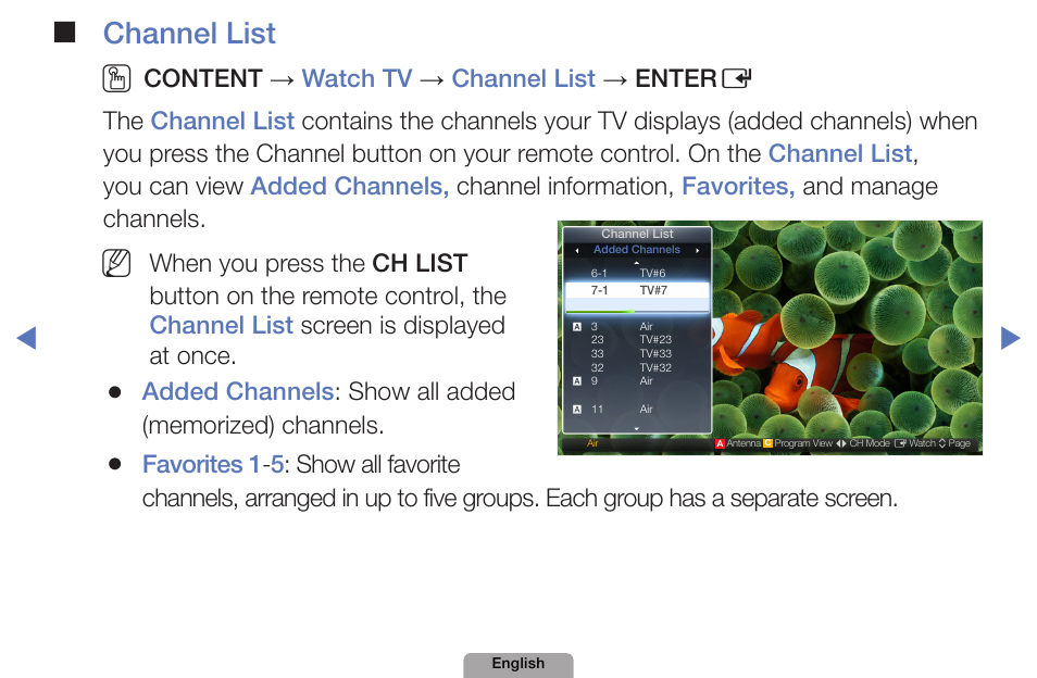 Channel❑list ❑ o | Samsung UN32D4000NDXZA User Manual | Page 6 / 201