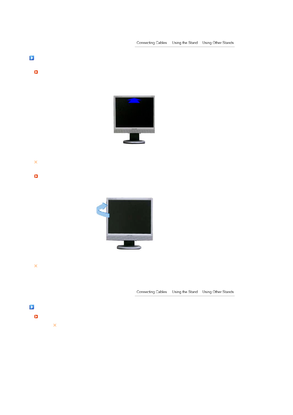 Using the stand, Using other stands | Samsung LS17TRTLSY-XAA User Manual | Page 18 / 78