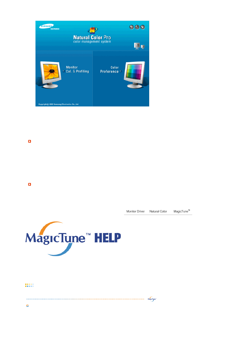 Magictune, Overview | Samsung LS17TRTLSY-XAA User Manual | Page 39 / 78