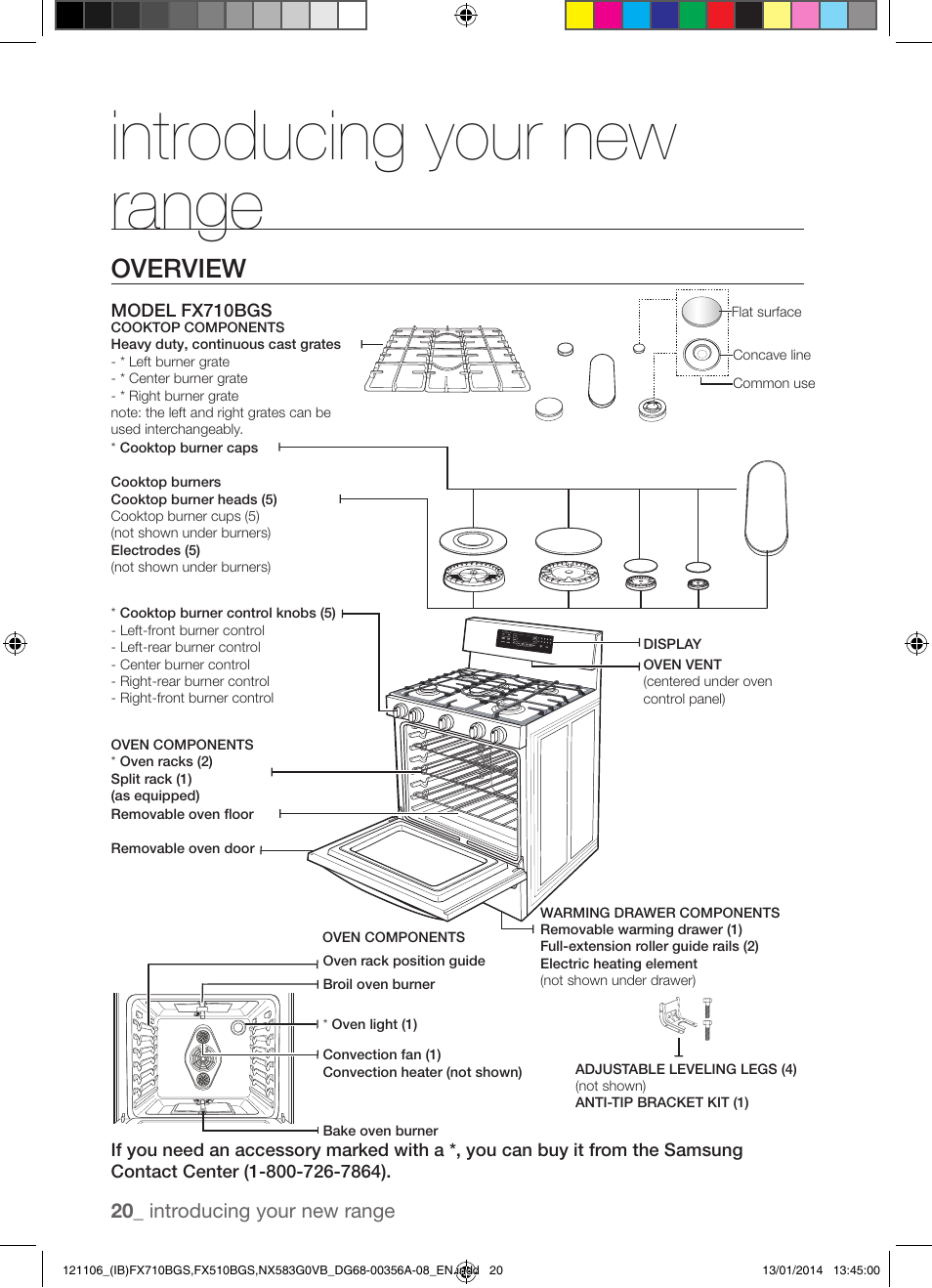 Introducing your new range, Overview | Samsung FX510BGS-XAA User Manual | Page 20 / 80