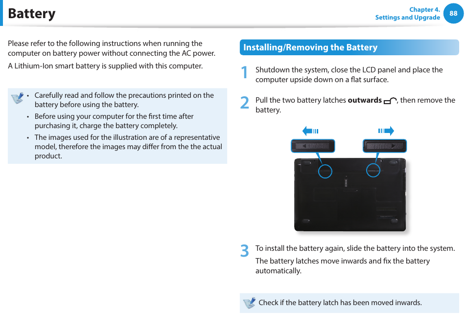 Battery | Samsung NP270E5E-K03US User Manual | Page 89 / 133