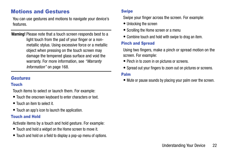 Motions and gestures | Samsung SCH-R890ZWAUSC User Manual | Page 27 / 194