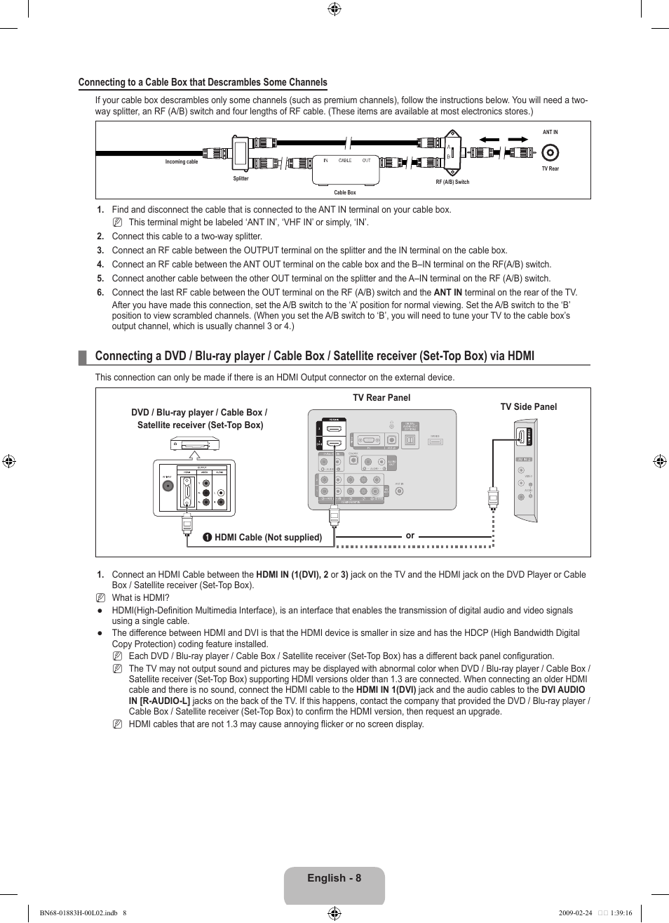 Samsung LN32B540P8DUZA User Manual | Page 10 / 73
