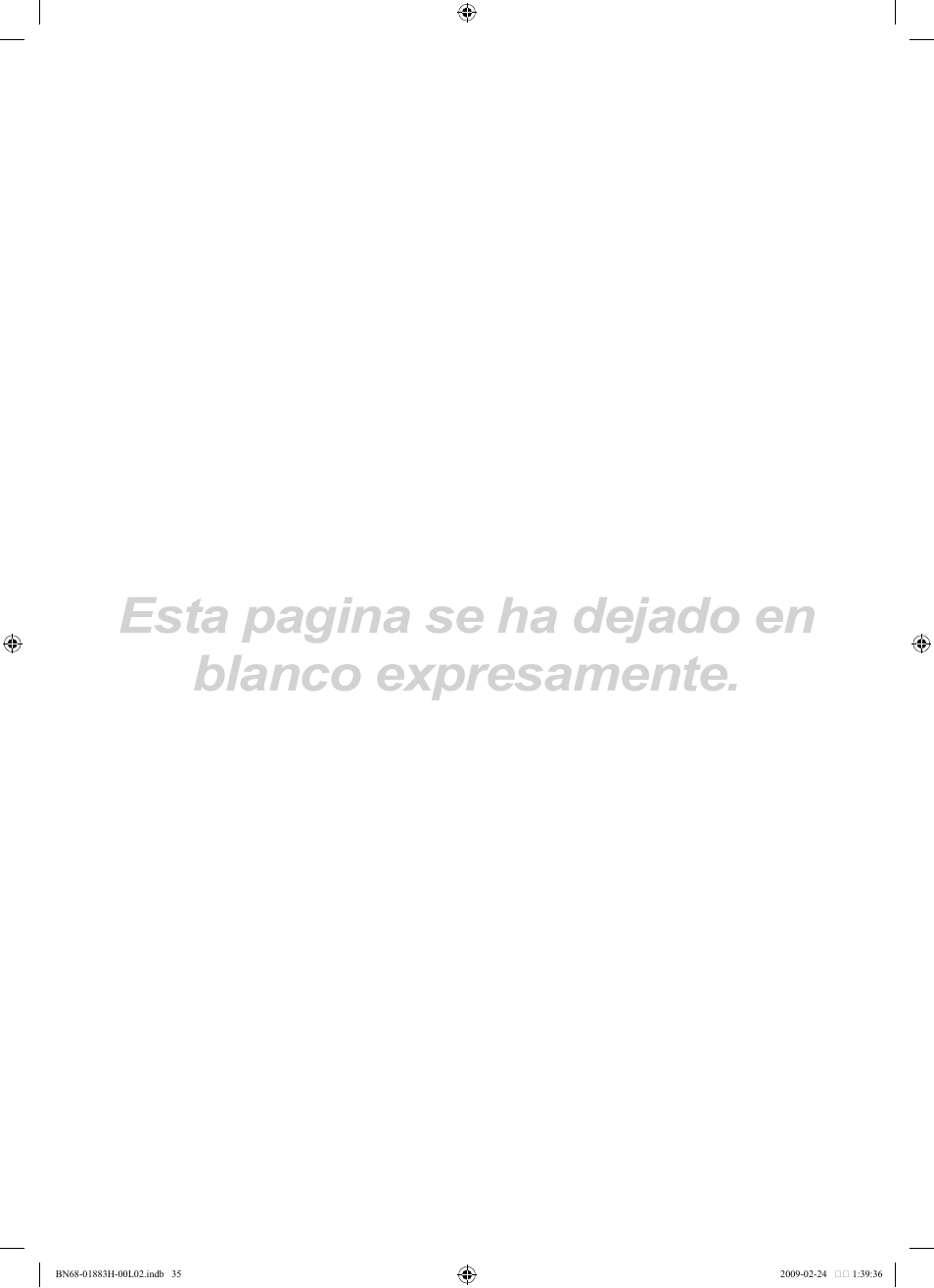 Esta pagina se ha dejado en blanco expresamente | Samsung LN32B540P8DUZA User Manual | Page 73 / 73