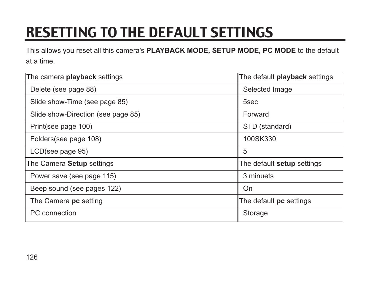 Resetting to the default settings | Argus Camera DC3650 User Manual | Page 122 / 148