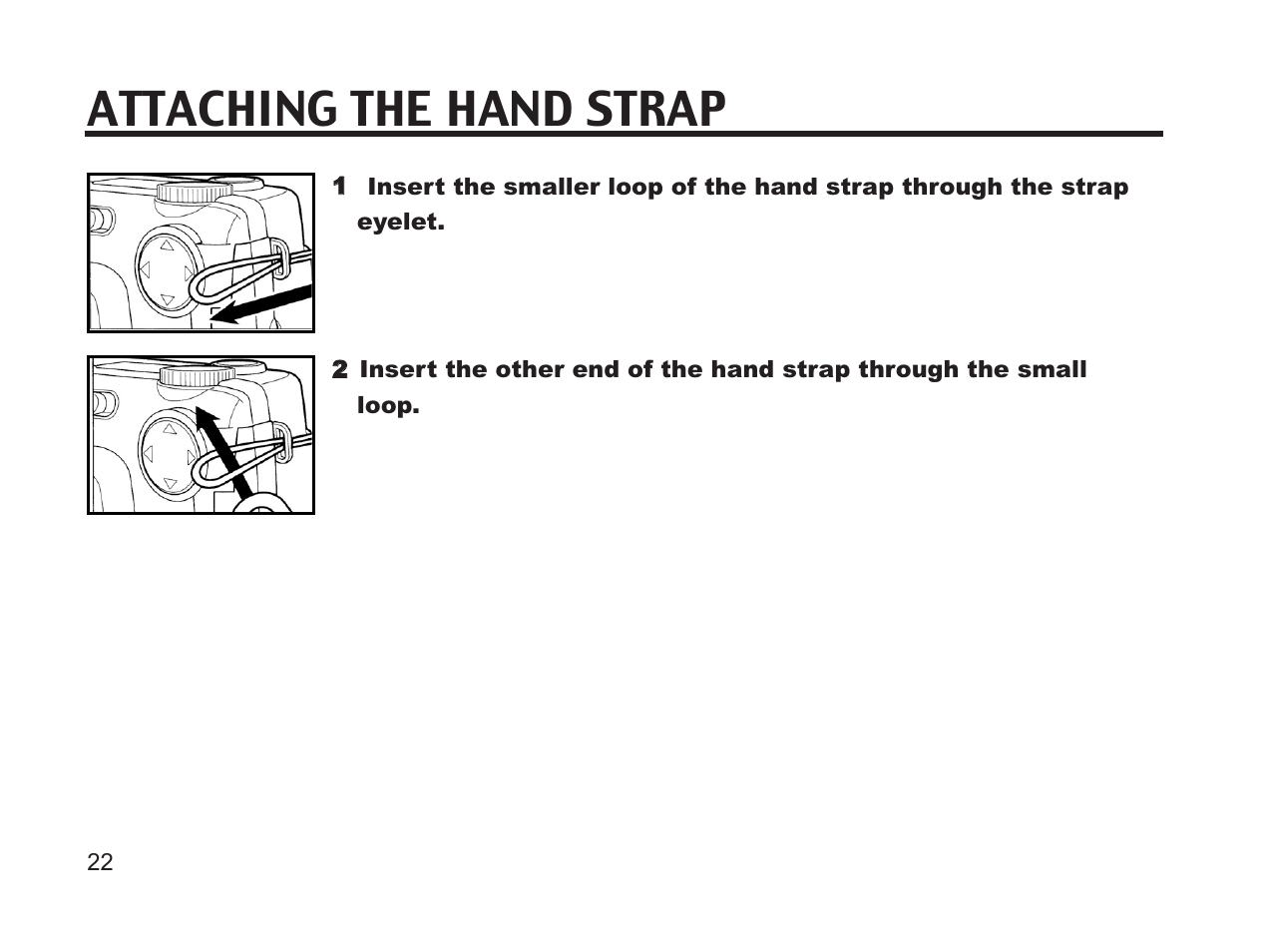 Attaching the hand strap | Argus Camera DC3650 User Manual | Page 22 / 148