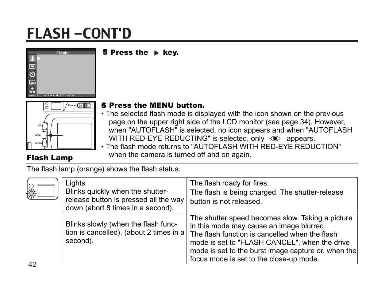 Flash -cont'd | Argus Camera DC3650 User Manual | Page 42 / 148