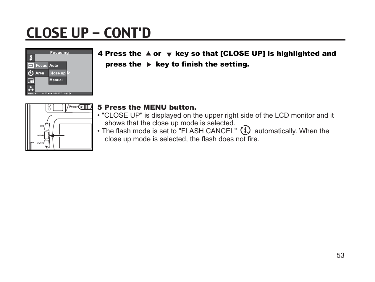 Close up - cont'd | Argus Camera DC3650 User Manual | Page 53 / 148