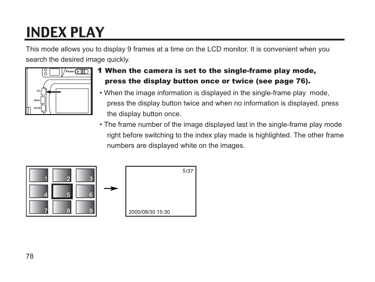 Index play | Argus Camera DC3650 User Manual | Page 74 / 148