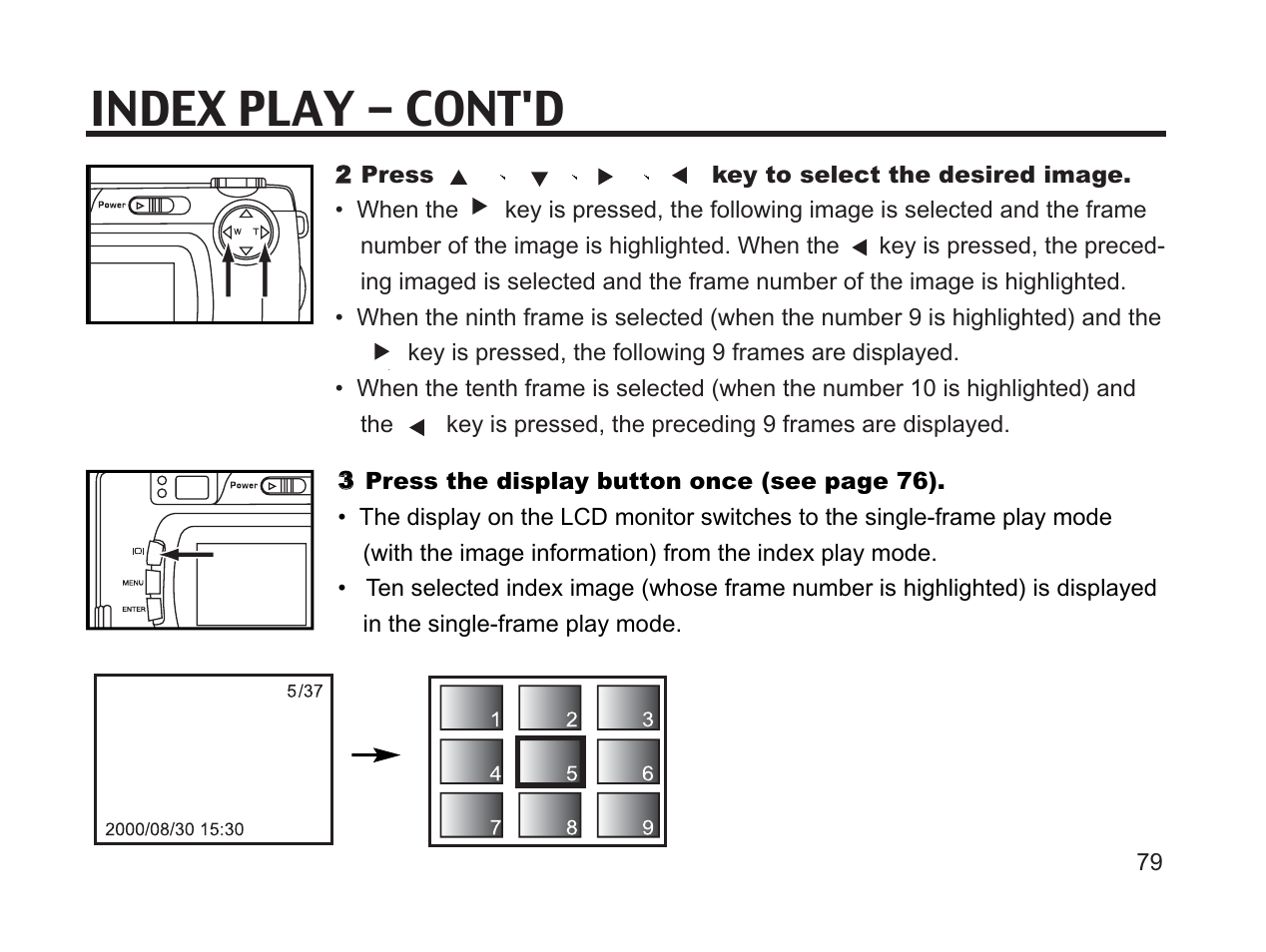 Index play - cont'd | Argus Camera DC3650 User Manual | Page 75 / 148