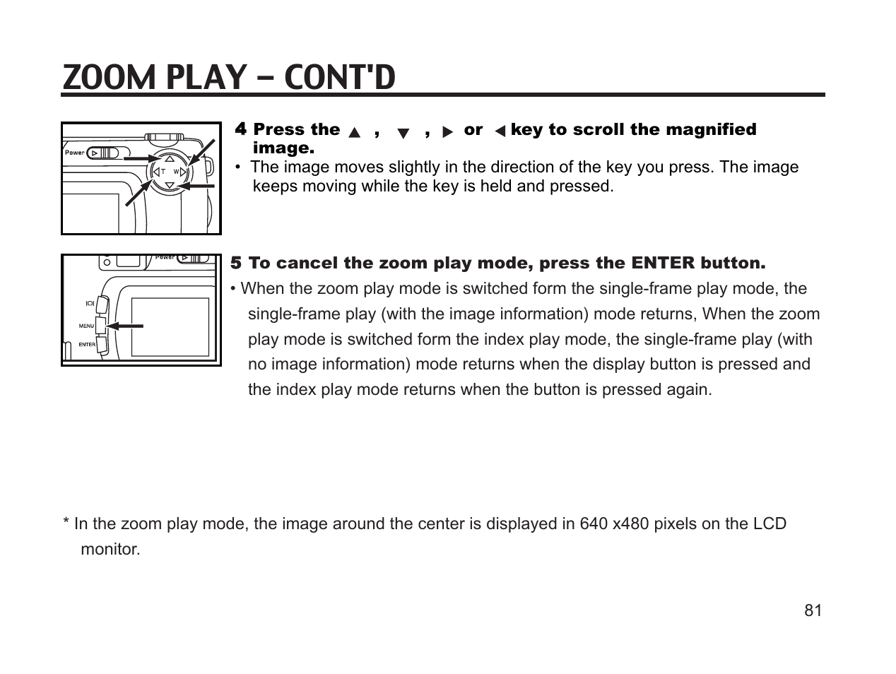 Zoom play - cont'd | Argus Camera DC3650 User Manual | Page 77 / 148
