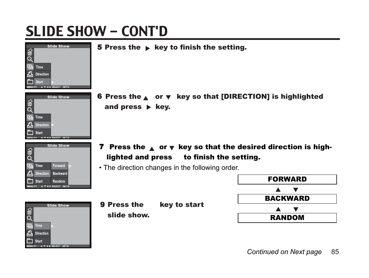 Slide show - cont'd | Argus Camera DC3650 User Manual | Page 81 / 148