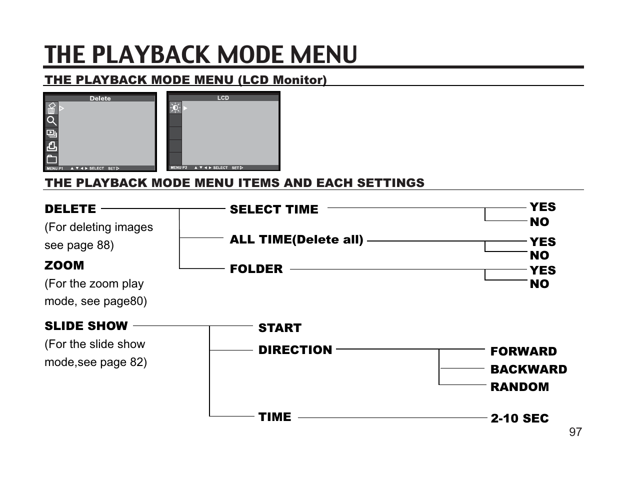 The playback mode menu | Argus Camera DC3650 User Manual | Page 93 / 148