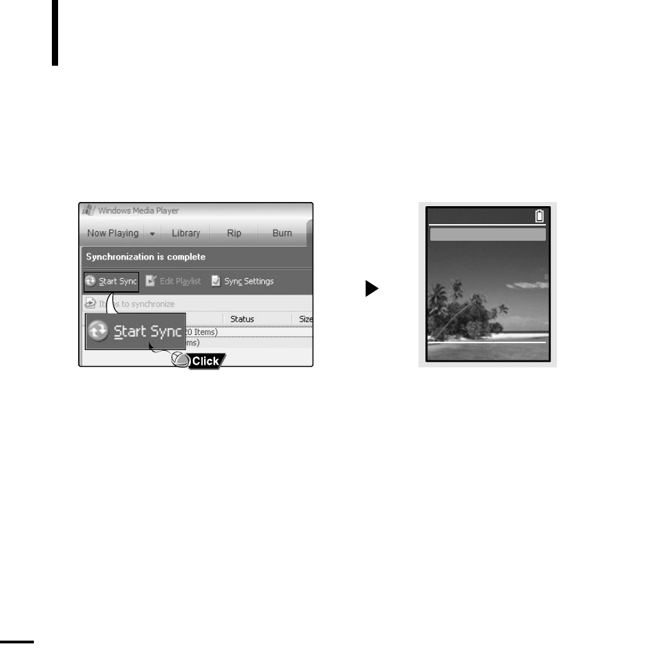 Transferring playlists from wmp10, Continued) | Samsung YP-Z5AP-XAA User Manual | Page 26 / 60