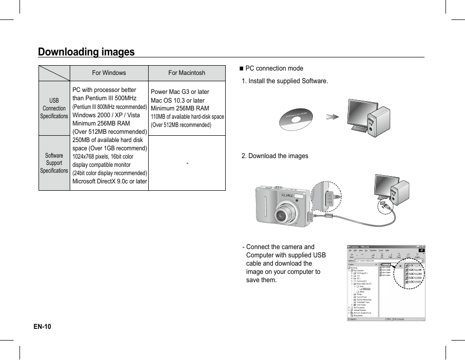 Downloading images | Samsung EC-BL105SBA-US User Manual | Page 11 / 30