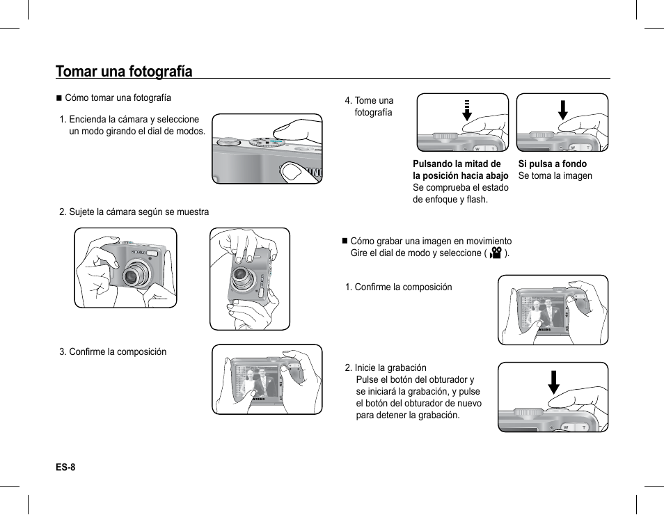 Tomar una fotografía | Samsung EC-BL105SBA-US User Manual | Page 23 / 30