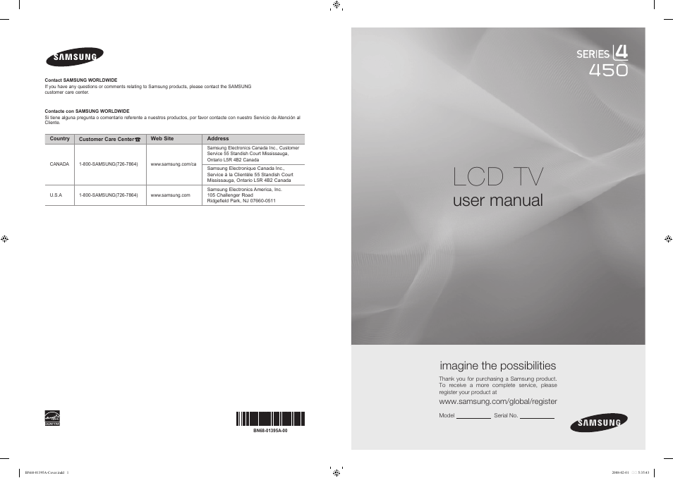 Samsung LN40A450C1DXZA User Manual | 157 pages