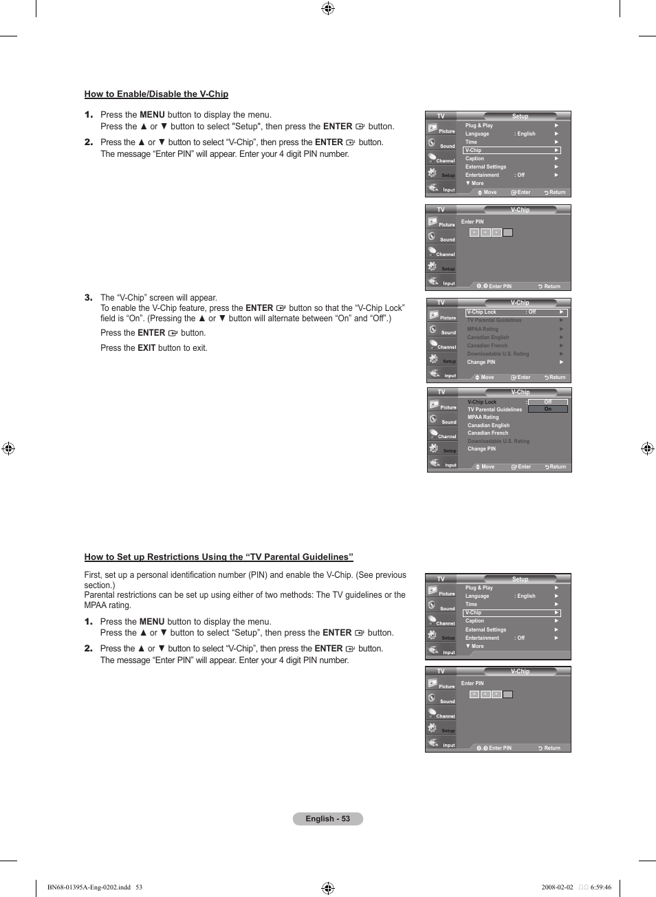 Samsung LN40A450C1DXZA User Manual | Page 55 / 157