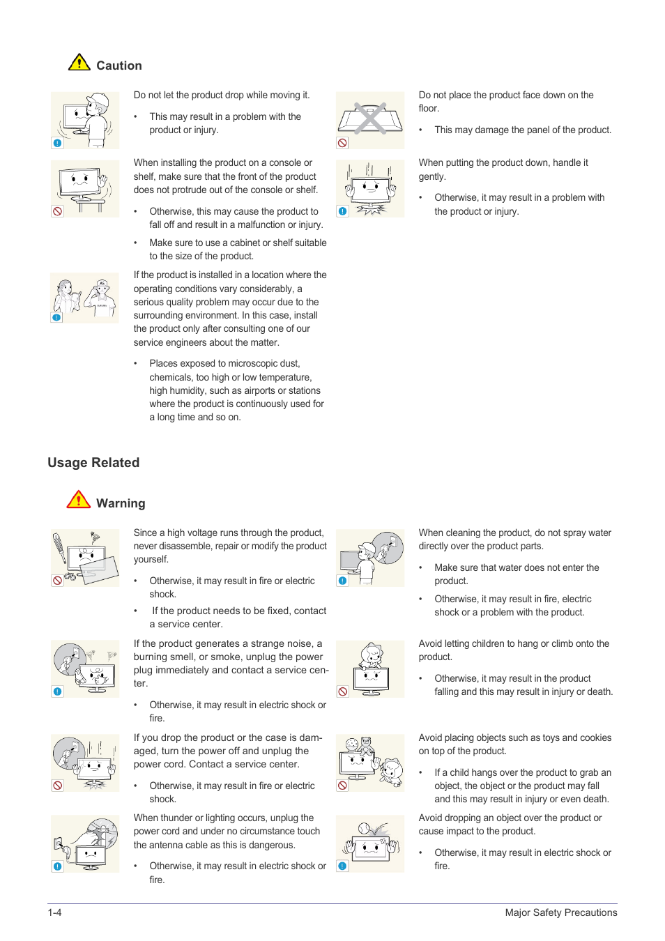 Usage related | Samsung LS22B310BS-ZA User Manual | Page 8 / 44