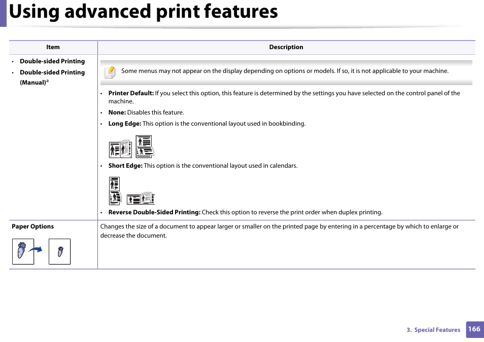 Using advanced print features | Samsung SL-M2625D-XAA User Manual | Page 166 / 236