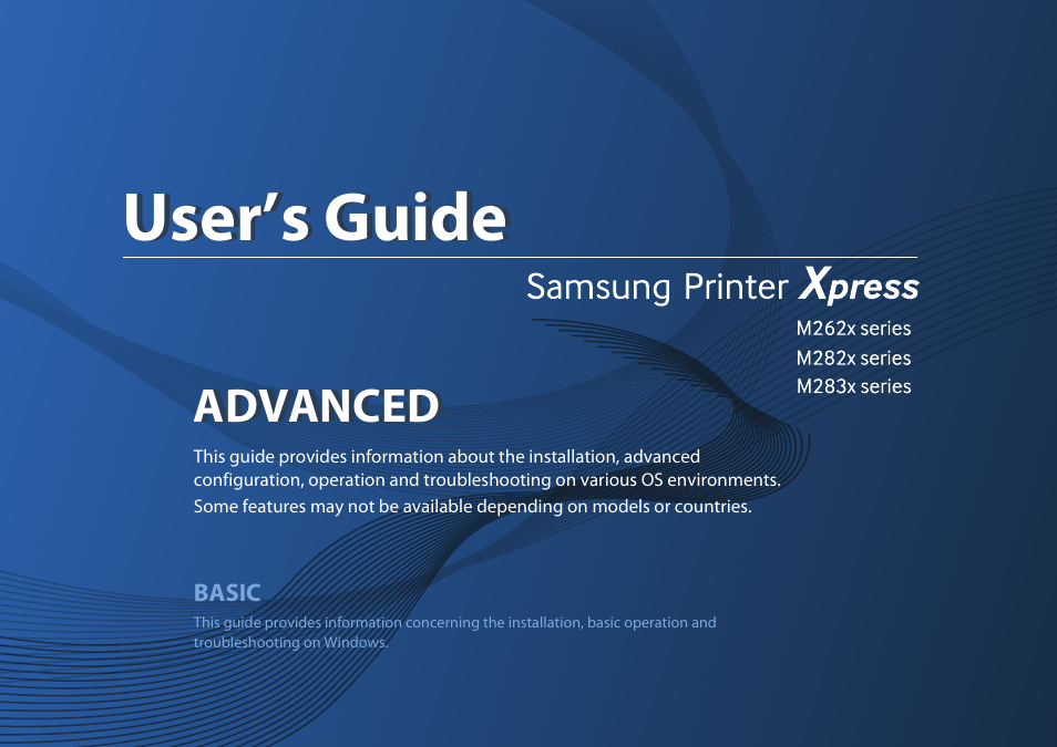 Advanced, User’s guide | Samsung SL-M2625D-XAA User Manual | Page 94 / 236