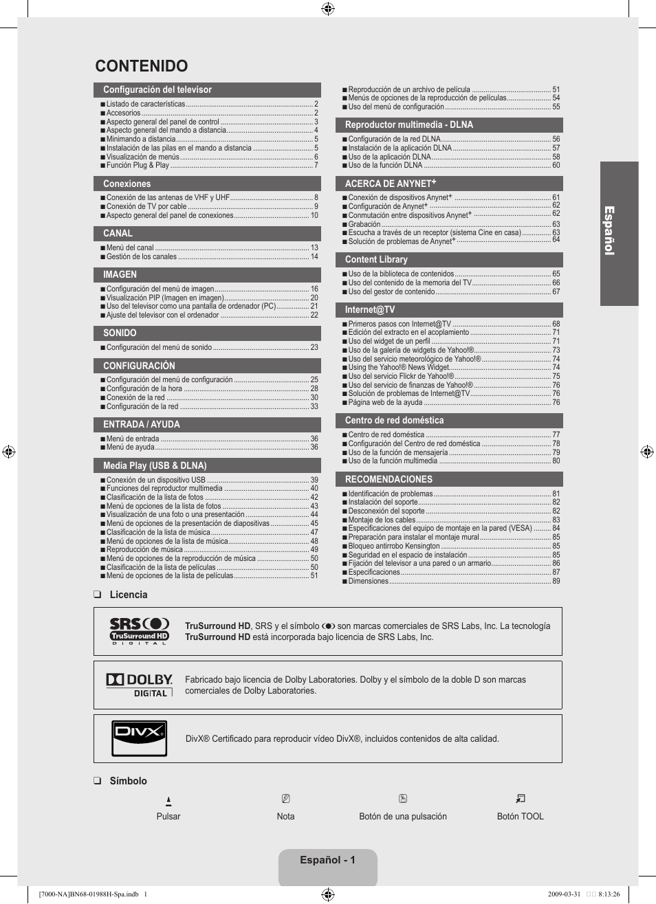 Samsung UN46B7100WFUZA User Manual | Page 109 / 292