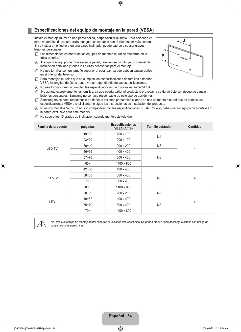 Samsung UN46B7100WFUZA User Manual | Page 192 / 292