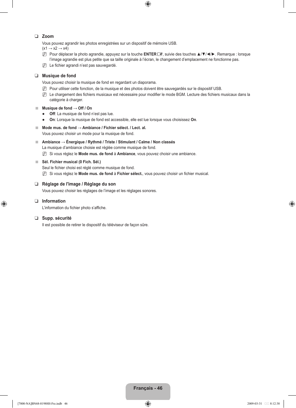 Samsung UN46B7100WFUZA User Manual | Page 247 / 292