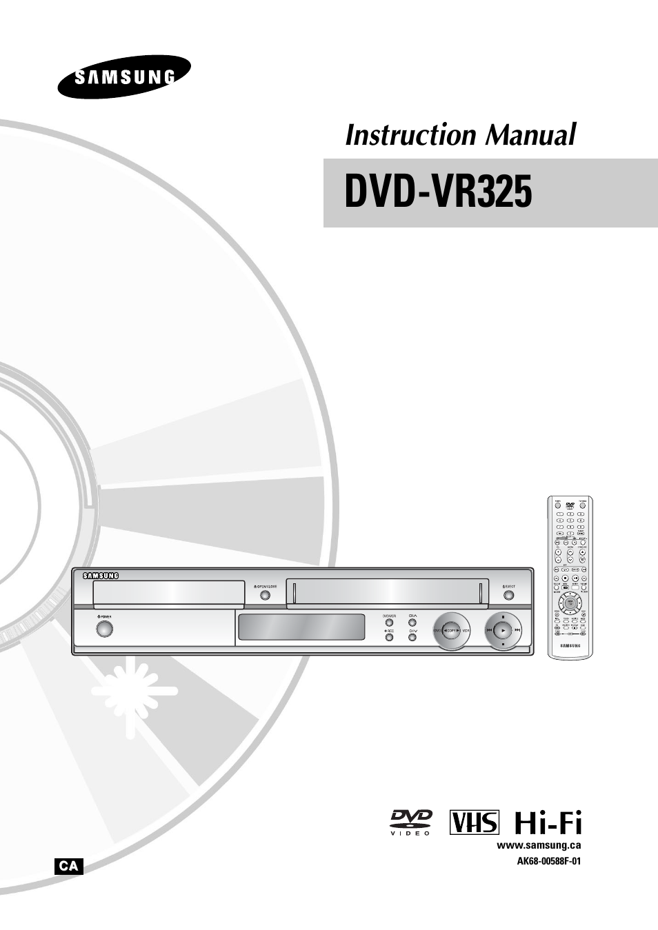 Samsung DVD-VR325-XAC User Manual | 89 pages