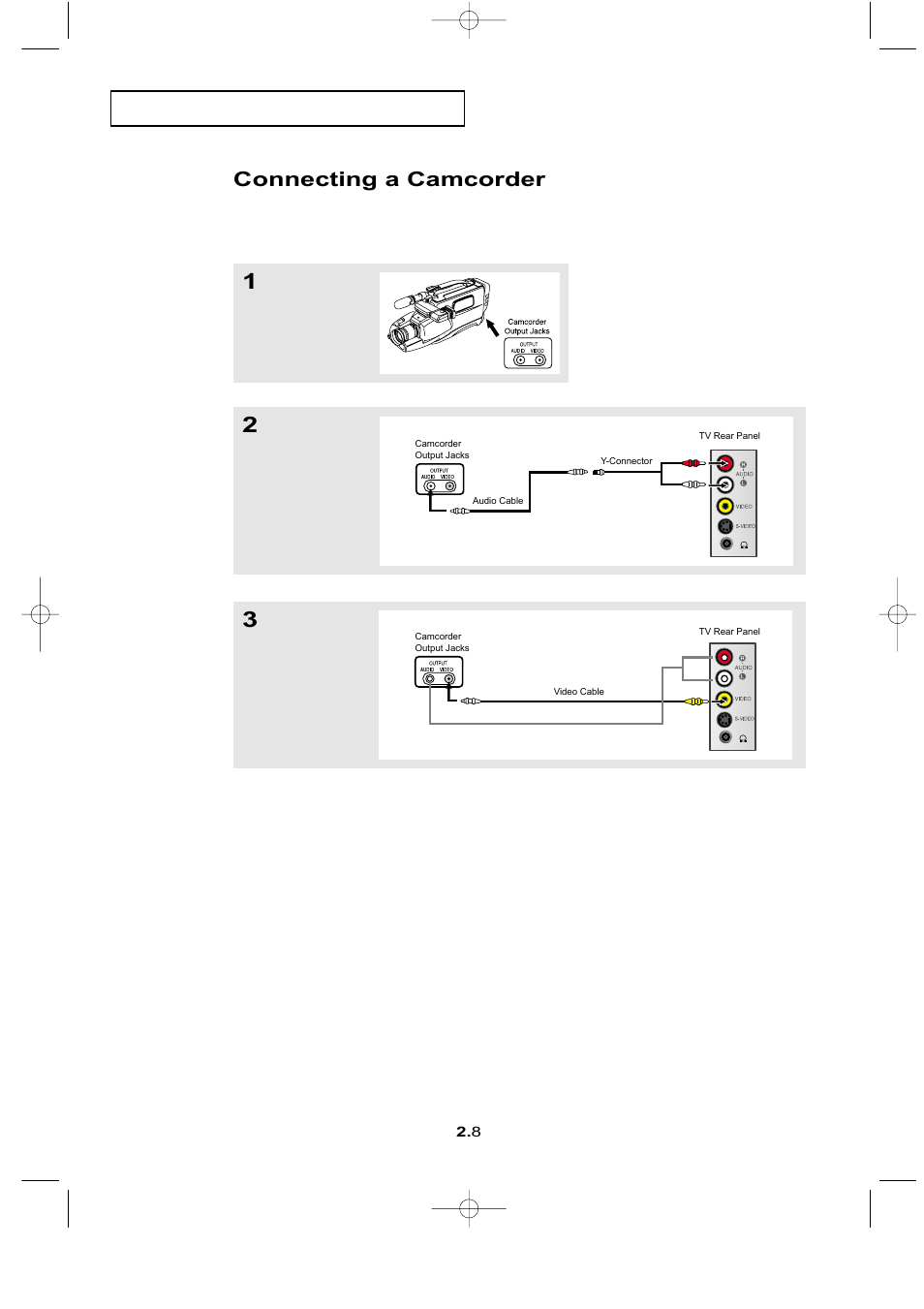 Connecting a camcorder | Samsung LTN1565X-XAC User Manual | Page 18 / 60