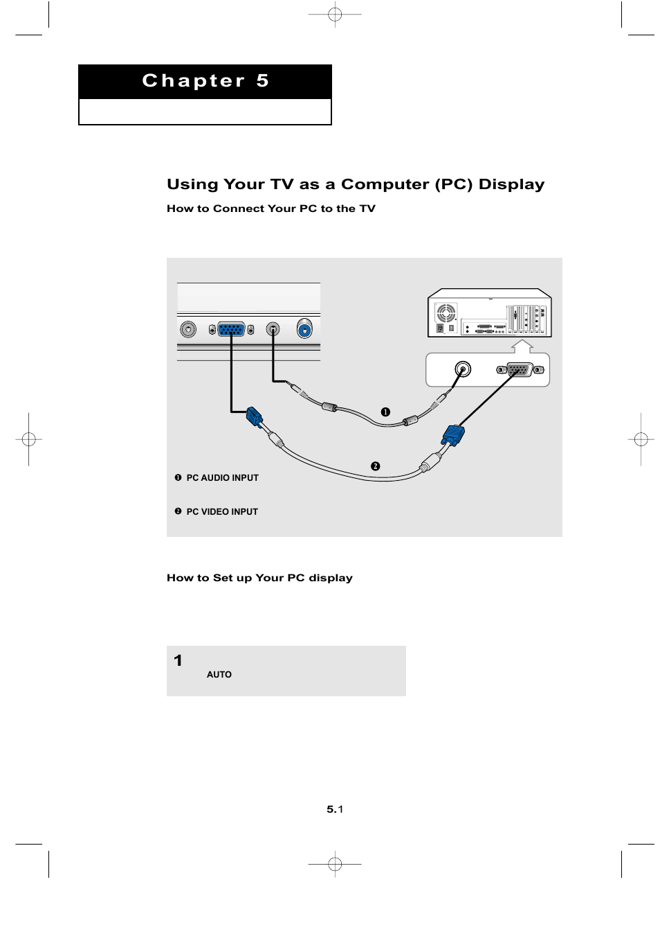 Using your tv as a computer (pc) display, P c d | Samsung LTN1565X-XAC User Manual | Page 45 / 60