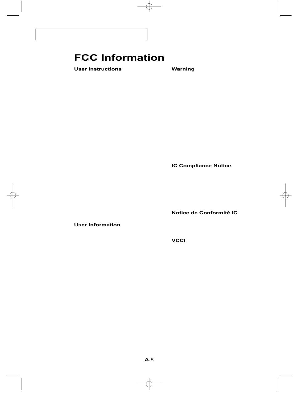Fcc information | Samsung LTN1565X-XAC User Manual | Page 60 / 60