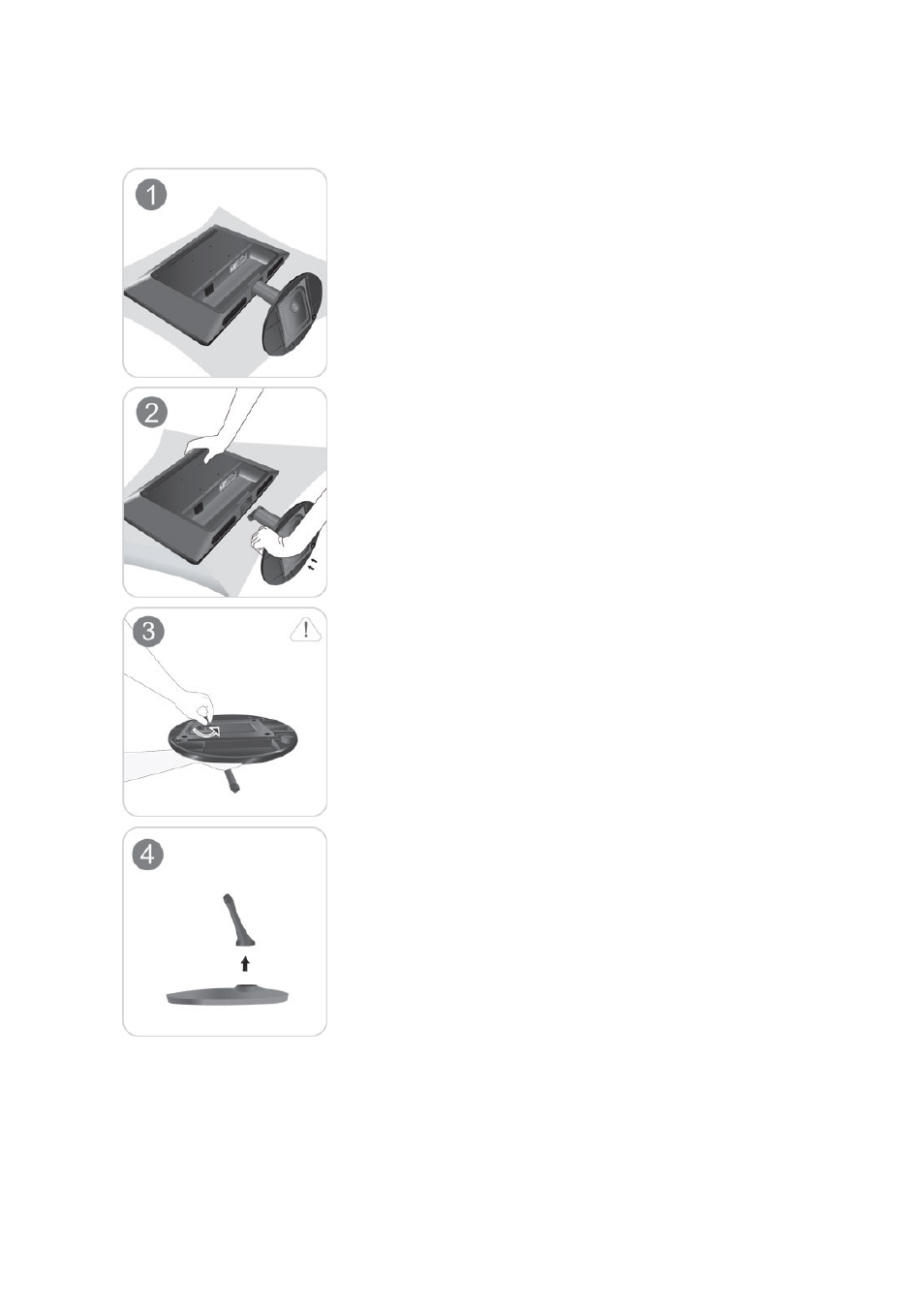 3. removing the stand, 4. installing the stand for the wall mount | Samsung LS20LRZKUV-ZA User Manual | Page 4 / 8