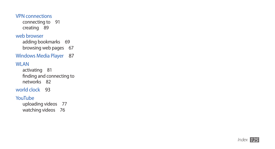 Samsung YP-G70CW-WON User Manual | Page 125 / 127