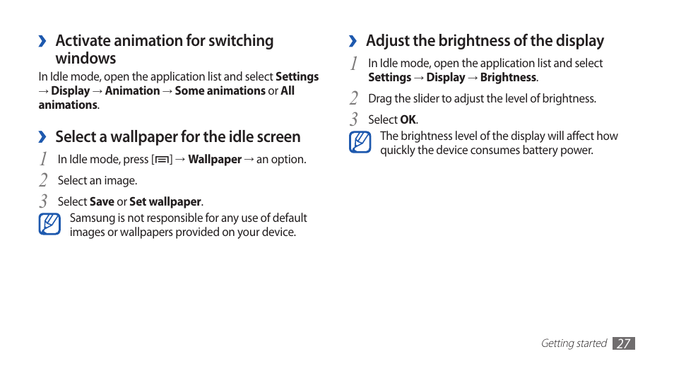 Samsung YP-G70CW-WON User Manual | Page 27 / 127