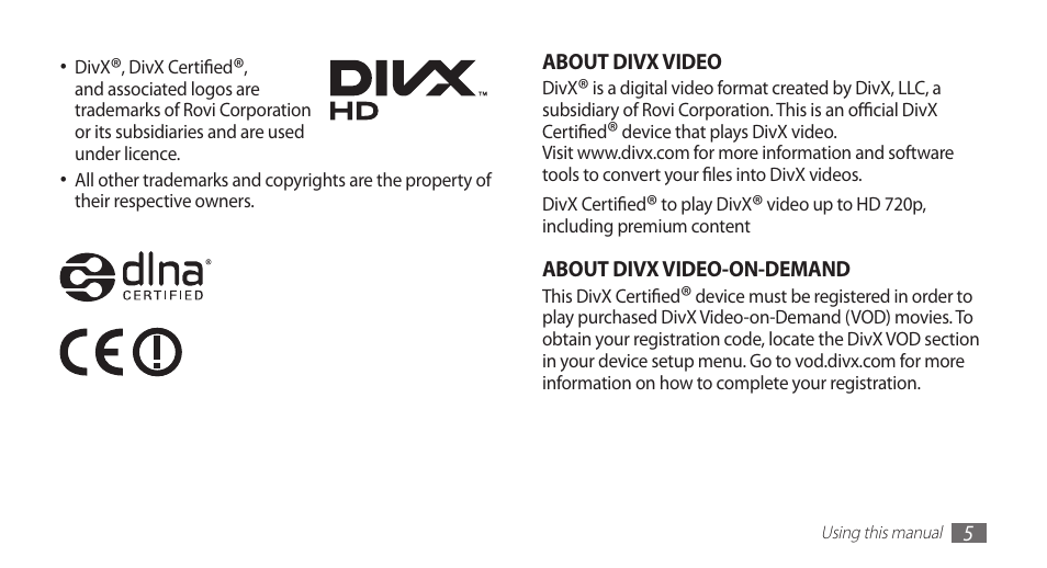 Samsung YP-G70CW-WON User Manual | Page 5 / 127