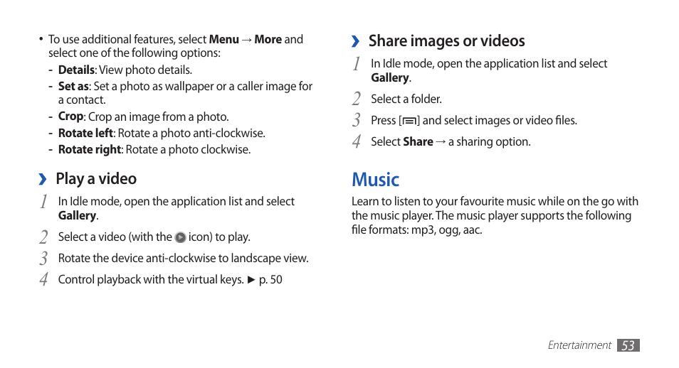 Music | Samsung YP-G70CW-WON User Manual | Page 53 / 127