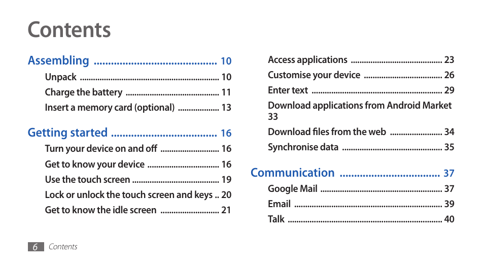 Samsung YP-G70CW-WON User Manual | Page 6 / 127