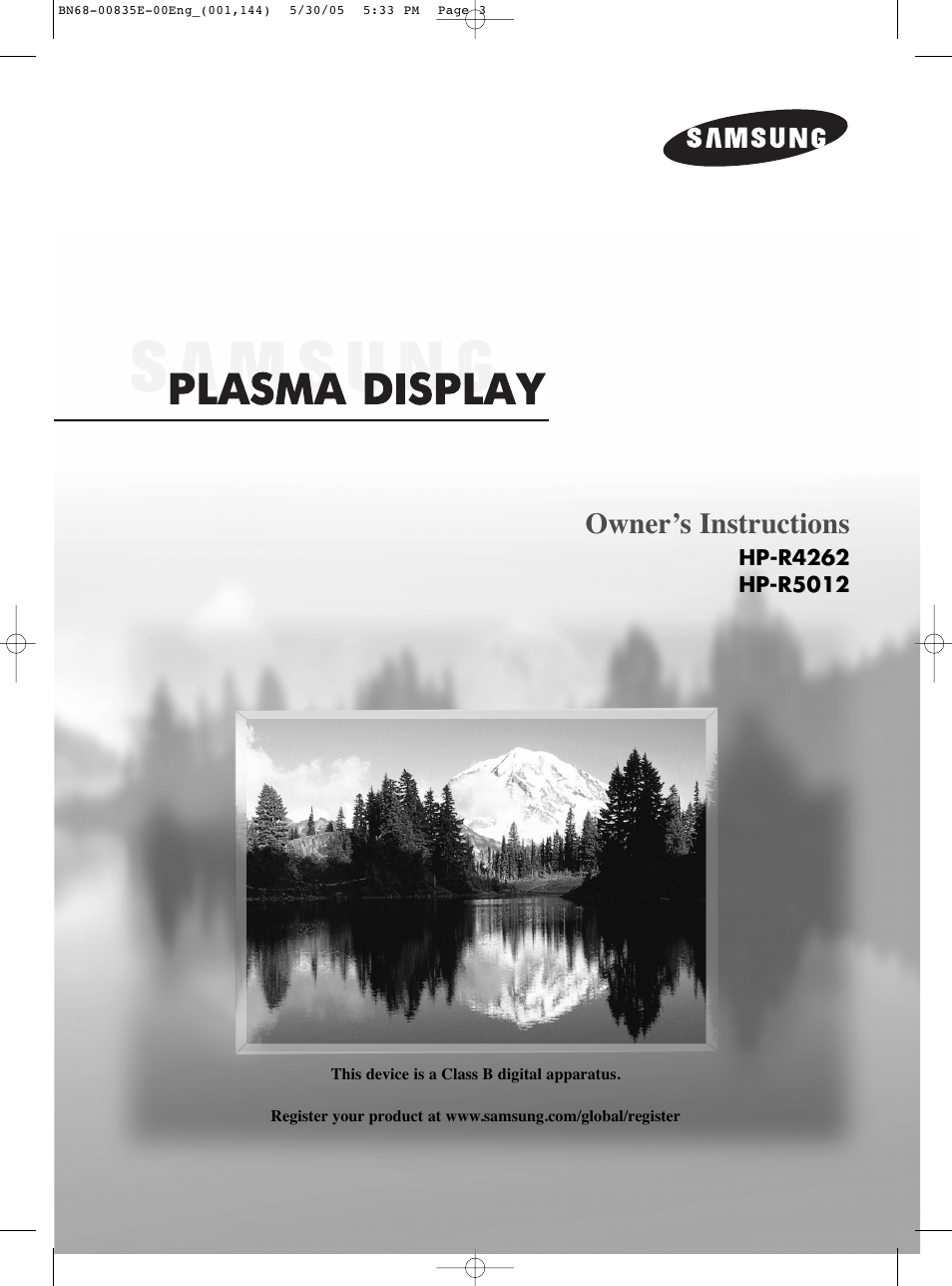 Samsung HPR4262X-XAA User Manual | 144 pages