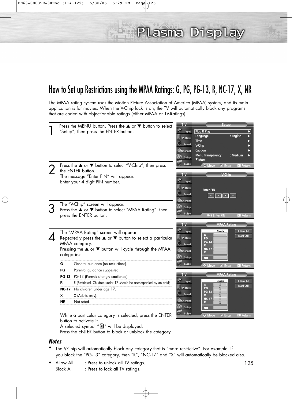 Samsung HPR4262X-XAA User Manual | Page 125 / 144