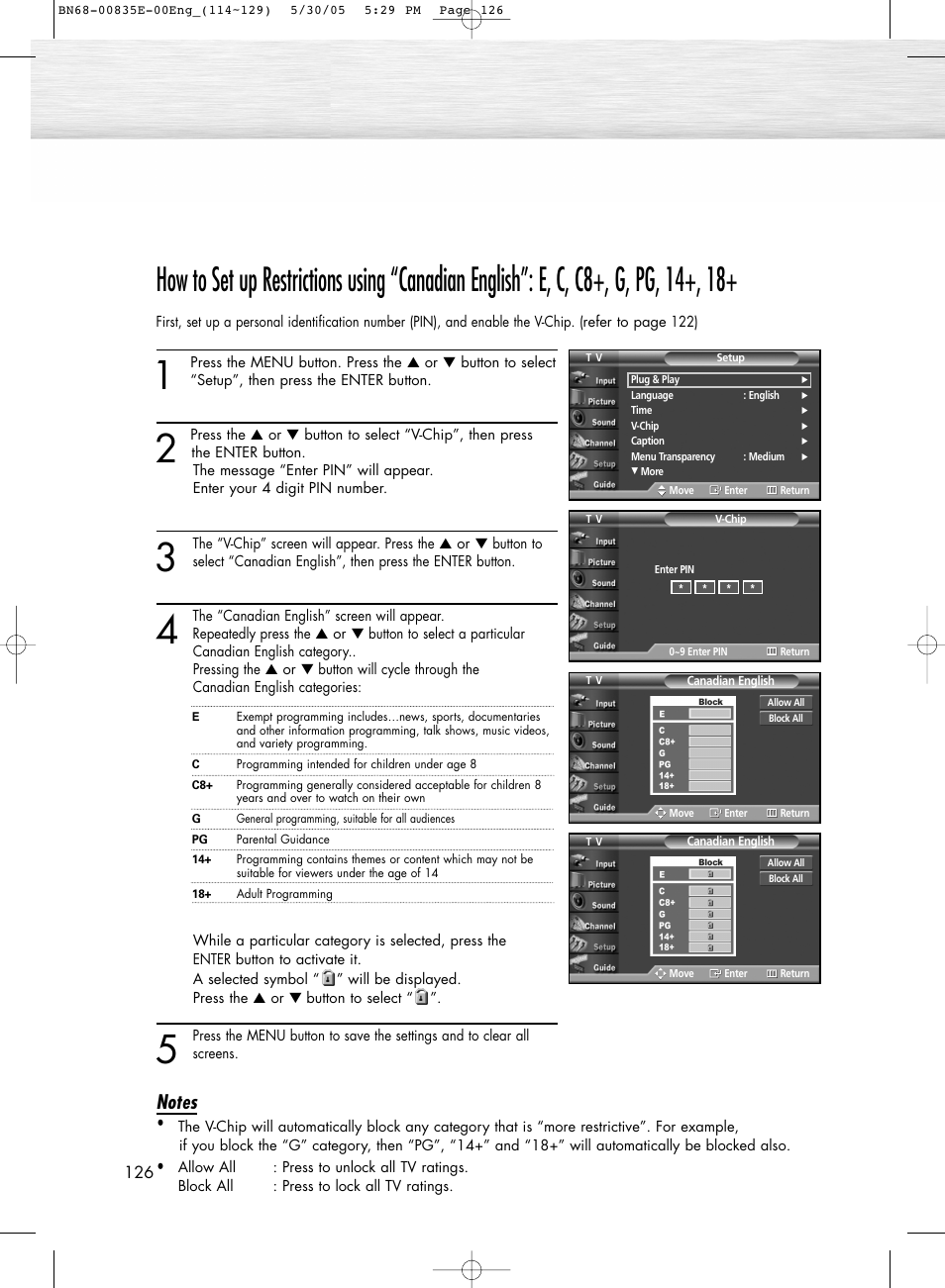 Samsung HPR4262X-XAA User Manual | Page 126 / 144