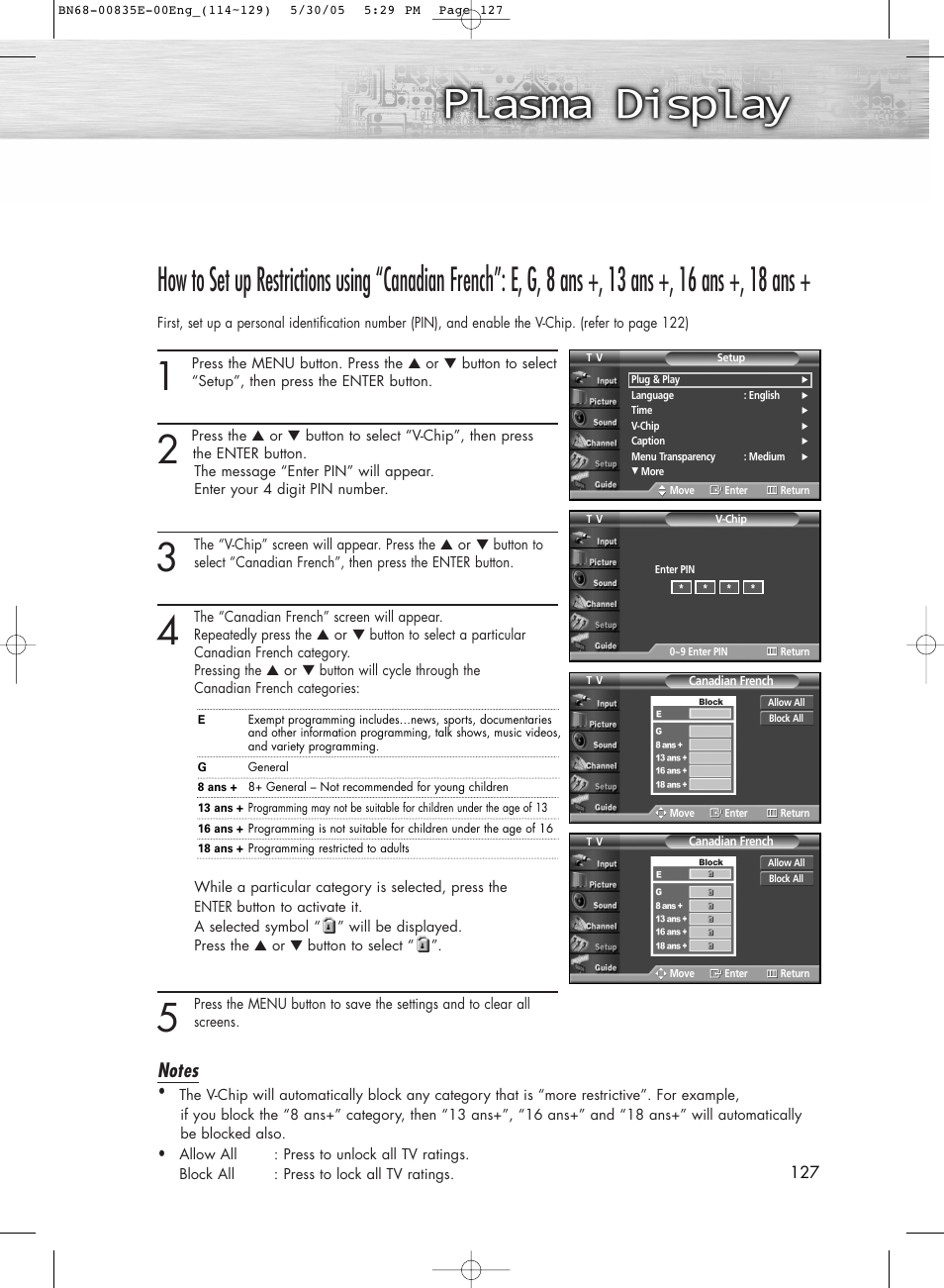 Samsung HPR4262X-XAA User Manual | Page 127 / 144