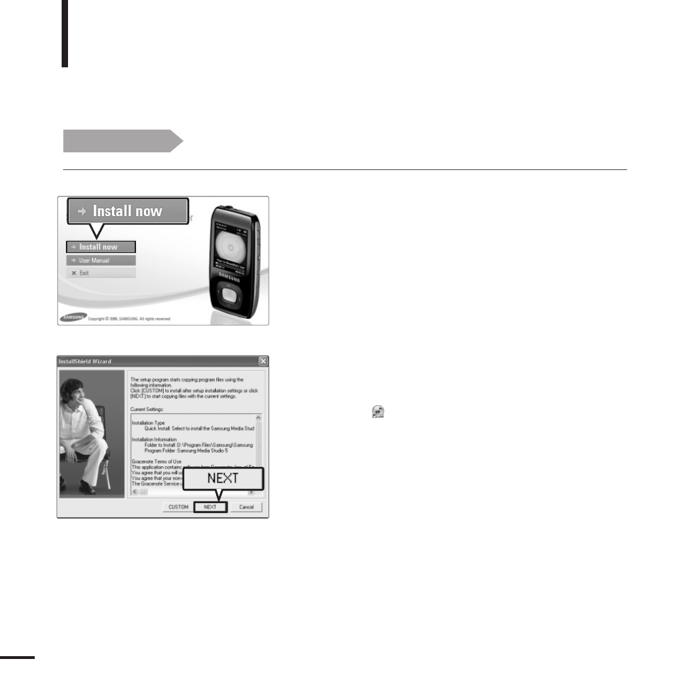 Chapter 2. loading your desired file, Installing samsung media studio | Samsung YP-T9JQB-IBM User Manual | Page 16 / 74