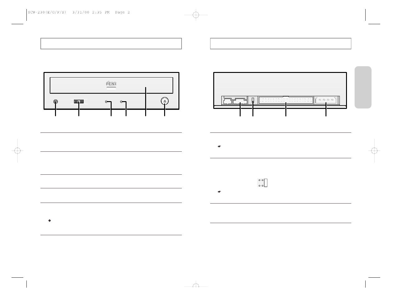 English | Samsung SCW-230E User Manual | Page 2 / 5