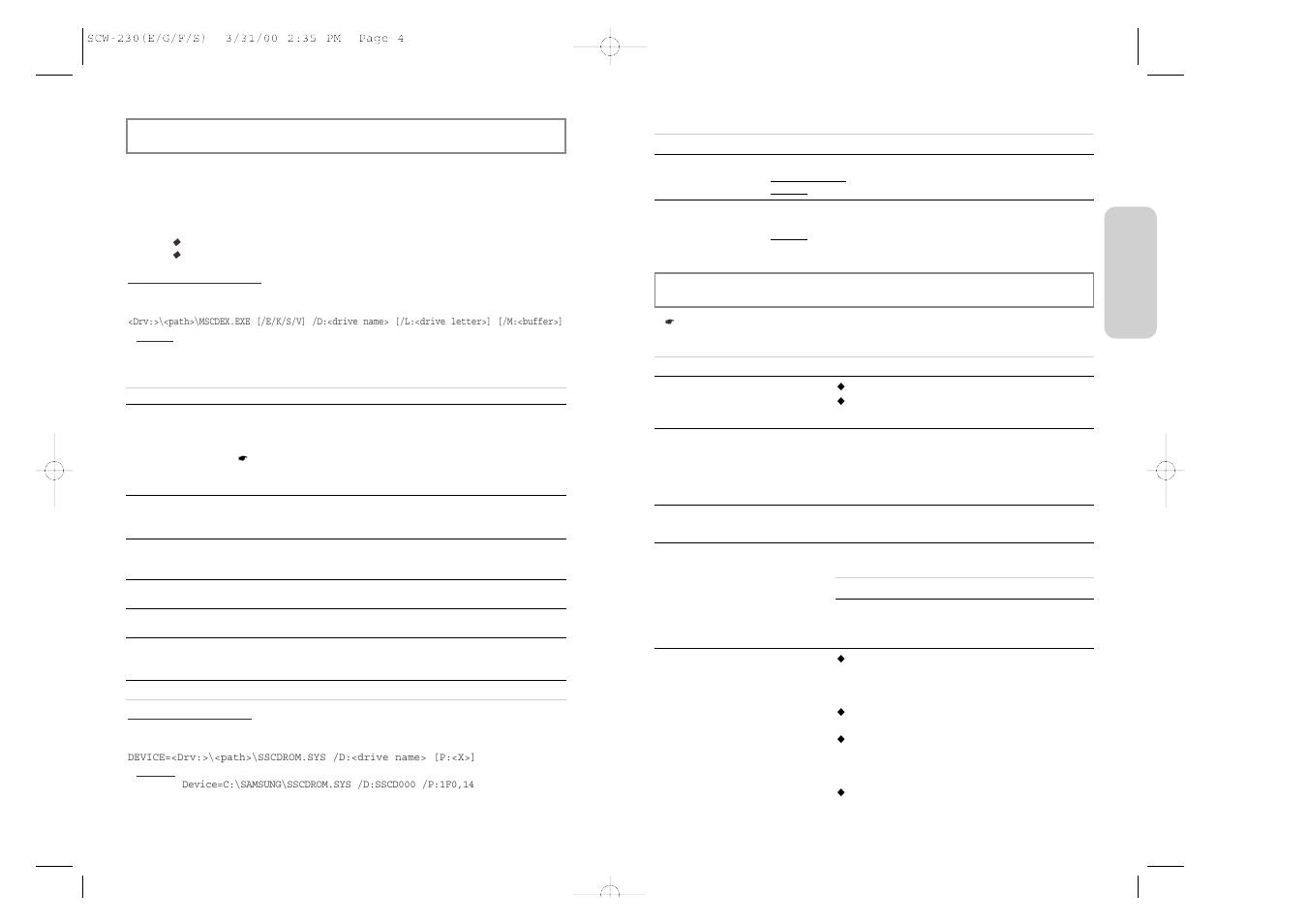 English | Samsung SCW-230E User Manual | Page 4 / 5