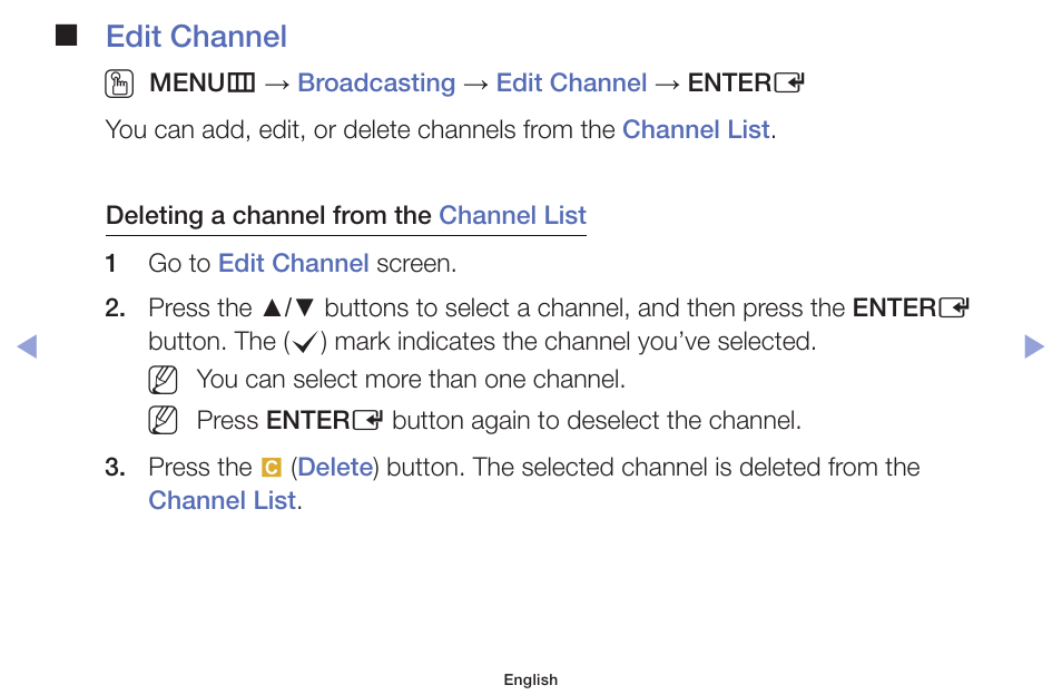 Edit channel o | Samsung PN51F5300AFXZA User Manual | Page 11 / 157