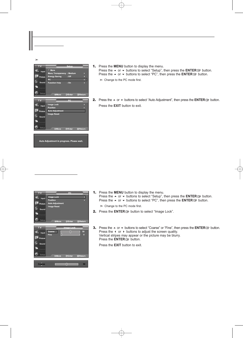 Setting up the tv with your pc | Samsung LNS3252DX-XAA User Manual | Page 40 / 186