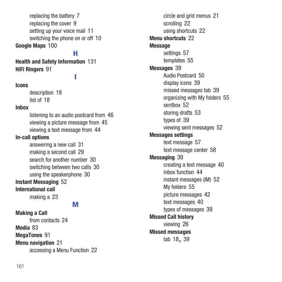 Samsung SGH-T479RNATMB User Manual | Page 164 / 167