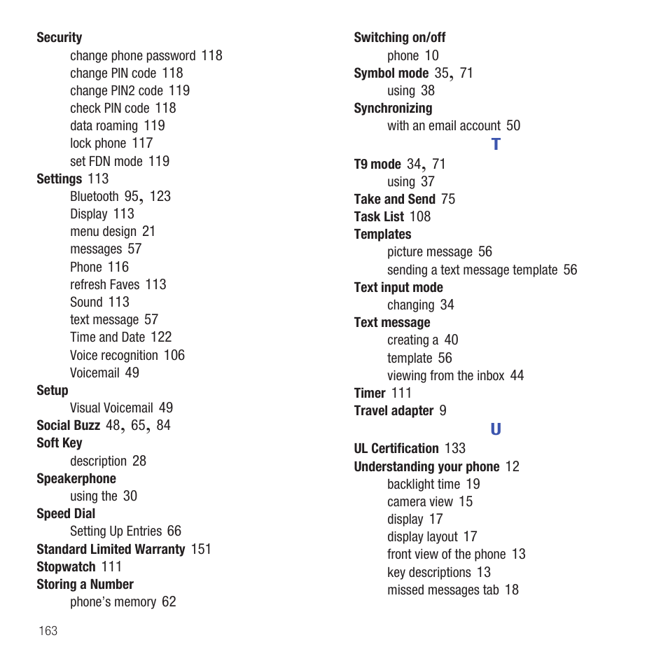 Samsung SGH-T479RNATMB User Manual | Page 166 / 167