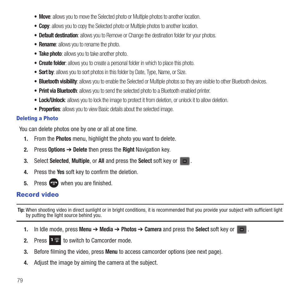 Record video | Samsung SGH-T479RNATMB User Manual | Page 82 / 167